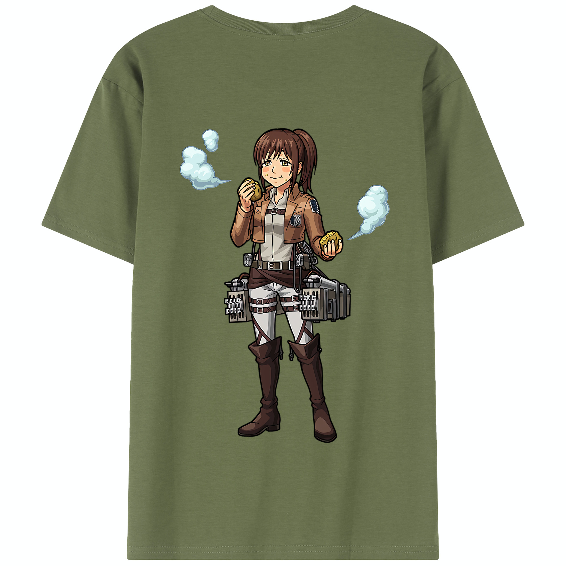 （画像用） 進撃の巨人 サシャ·ブラウス Attack on Titan Sasha Blaus 綿100％半袖Tシャツ（背面プリント）